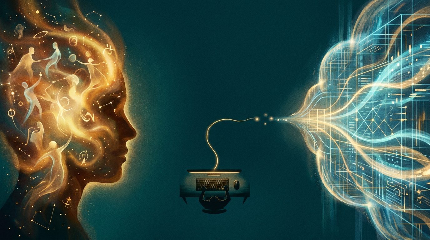 Dois oceanos de inteligência ligados por um fio fino